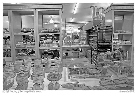 Acme bakery in the Ferry building. San Francisco, California, USA (black and white)