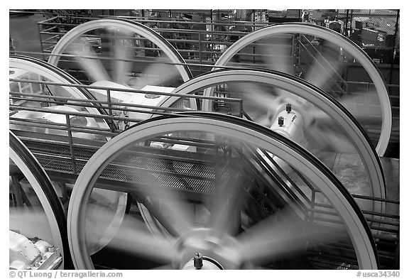 Detail of winding machine. San Francisco, California, USA