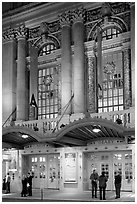 Geary Theatre at night. San Francisco, California, USA (black and white)