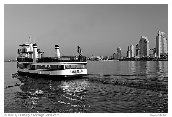 Ferry departing Coronado. San Diego, California, USA