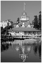 Boathouse restaurant, Coronado. San Diego, California, USA ( black and white)