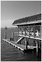 Antony seafood restaurant. San Diego, California, USA (black and white)