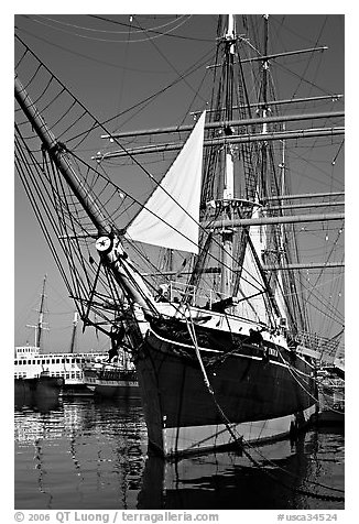 Iron-hulled 1863 ship Star of India, Maritime Museum. San Diego, California, USA