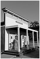 Johnson house, Old Town State Historic Park. San Diego, California, USA ( black and white)