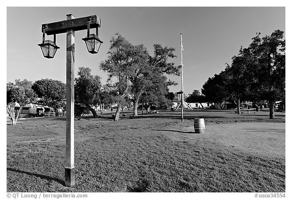 The Plaza, laid out in 1820, Old Town State Historic Park. San Diego, California, USA