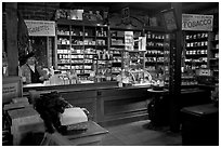 Tobacco shop, Old Town. San Diego, California, USA ( black and white)
