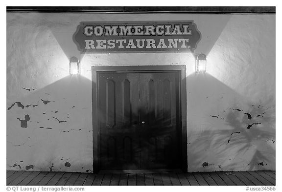 Facade and lights, Old Town State Historic Park. San Diego, California, USA