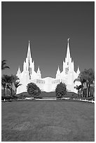 Church of Jesus-Christ of Latter-Day Saints, San Diego California temple. San Diego, California, USA ( black and white)