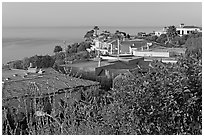 Hillside Houses overlooking the Pacific. Laguna Beach, Orange County, California, USA (black and white)