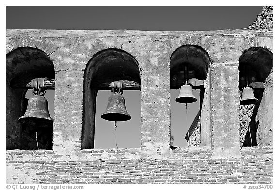 Bell Wall. San Juan Capistrano, Orange County, California, USA