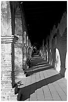 Corridor. San Juan Capistrano, Orange County, California, USA (black and white)