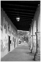 South Wind Corridor. San Juan Capistrano, Orange County, California, USA (black and white)
