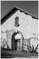 Soldiers barracks. San Juan Capistrano, Orange County, California, USA (black and white)