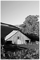 Old wooden barn. Morro Bay, USA ( black and white)