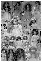 Danish dolls at Andersen gift shop. California, USA ( black and white)