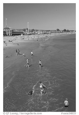 Children playing on the beach. Santa Cruz, California, USA