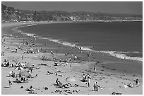 New Brighton State Beach, afternoon, Capitola. Capitola, California, USA (black and white)