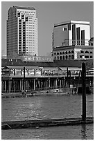 Sacramento Riverfront. Sacramento, California, USA (black and white)