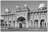 Sikh Gurdwara Temple, afternoon. San Jose, California, USA (black and white)