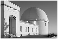 Lick obervatory, late afternoon. San Jose, California, USA (black and white)