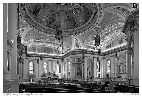 Interior of Cathedral Saint Joseph. San Jose, California, USA