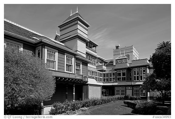 Garden and courtyard. Winchester Mystery House, San Jose, California, USA