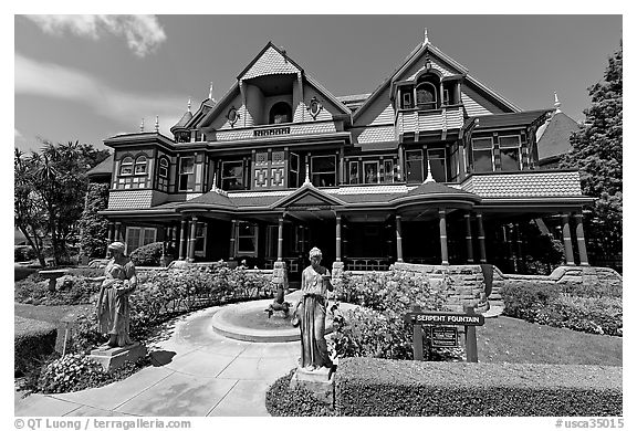 Main facade. Winchester Mystery House, San Jose, California, USA