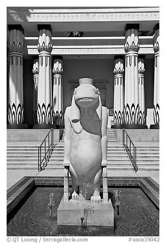 Statue of Taweret, egyptian hippo goddess of fertility, Rosicrucian Museum. San Jose, California, USA