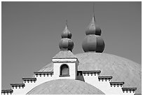 Roof detail of the Planetarium, Rosicrucian Museum. San Jose, California, USA (black and white)