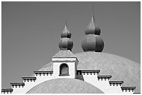 Roof detail of the Planetarium, Rosicrucian Museum. San Jose, California, USA (black and white)