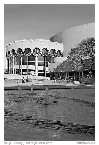 Basin and center for performing arts, late afternoon. San Jose, California, USA