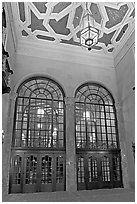 Entrance hall of California Theatre. San Jose, California, USA (black and white)