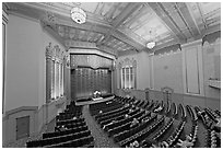 Stanford Theatre in Art Deco style. Palo Alto,  California, USA ( black and white)