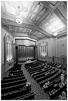 Stanford Theater in Art Deco style. Palo Alto,  California, USA (black and white)