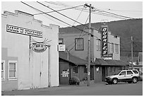 Main street, Pescadero. San Mateo County, California, USA ( black and white)