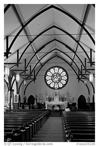 Interior of Church of the Nativity. Menlo Park,  California, USA