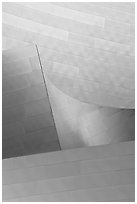 Facade detail, Walt Disney Concert Hall. Los Angeles, California, USA (black and white)