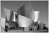 Walt Disney Concert Hall, early morning. Los Angeles, California, USA (black and white)