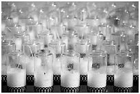 Candles outside the Cathedral of our Lady of the Angels. Los Angeles, California, USA (black and white)