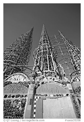 Wall and Towers, Watts Towers. Watts, Los Angeles, California, USA