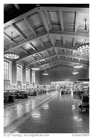 Interior of Union Station. Los Angeles, California, USA