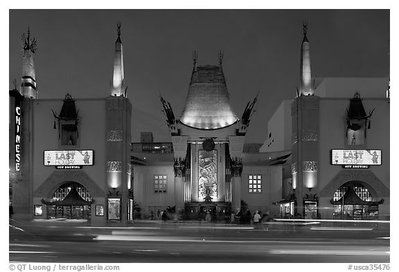 Grauman Chinese Theatre at dusk. Hollywood, Los Angeles, California, USA