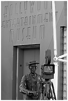 Entrance of the Hollywood Entertainment Museum. Hollywood, Los Angeles, California, USA ( black and white)