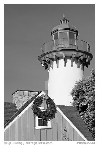 Lighthouse, Fishermans village. Marina Del Rey, Los Angeles, California, USA