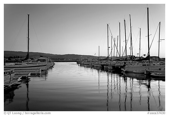 Marina, sunset. Redwood City,  California, USA