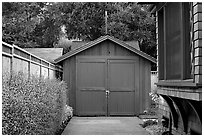 Garage where Hewlett-Packard started. Palo Alto,  California, USA ( black and white)
