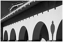 Arches, Burlingame train station. Burlingame,  California, USA ( black and white)