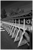 Flat Slab Butteress Lake Tahoe Dam, California. USA (black and white)