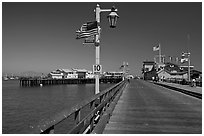 Stearns Wharf. Santa Barbara, California, USA ( black and white)