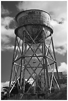 Water cistern, Alcatraz Island. San Francisco, California, USA (black and white)